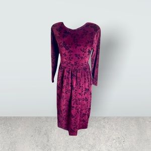 Vintage Erika & Co. Velour Cottagecore Dress